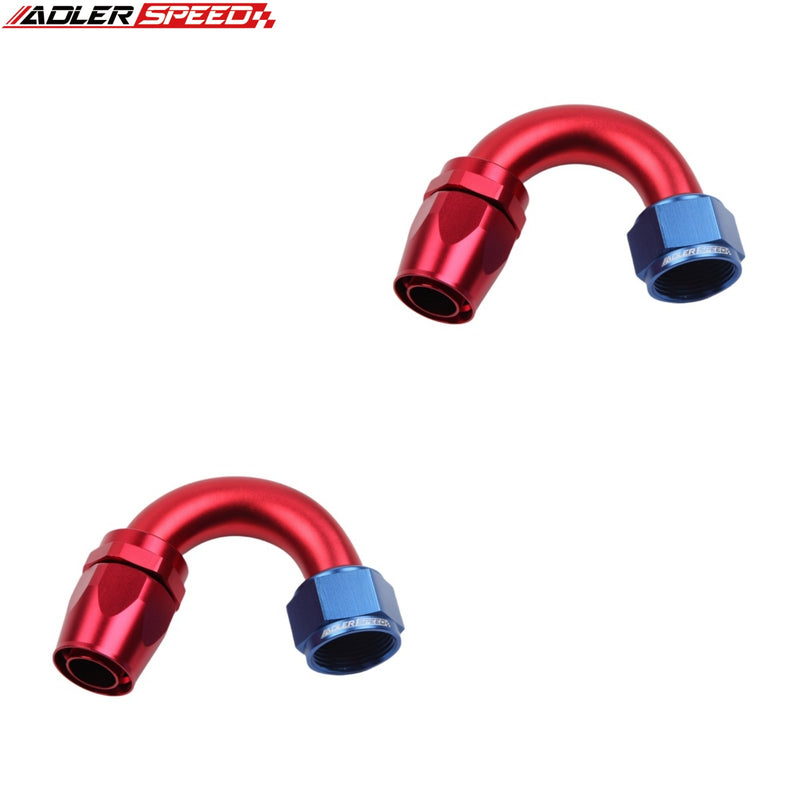 US SHIP ! ADLERSPEED 2PCS 120/150/180 Degree AN4 AN6 AN8 AN10 AN12 Swivel Hose End Fitting Adapter