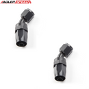 US SHIP ! ADLERSPEED 2PCS 45/90 Degree Straight 4AN 6AN 8AN 10AN 12AN 16AN Fuel Oil Hose End Fitting