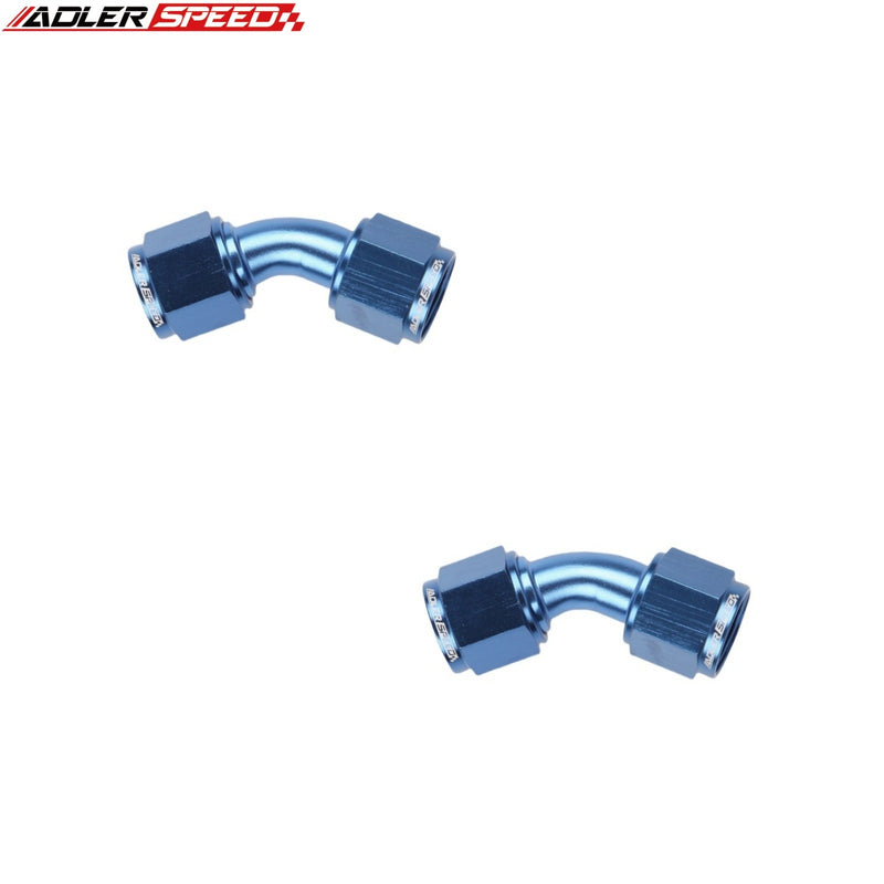 US SHIP ! 2PCS 45 Degree 3AN 4AN 6AN 8AN 10AN Female to Female Aluminum Fuel Fitting Adapter