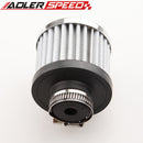 12mm 1/2" Mini Oil Air Intake Crankcase Breather Filter Valve Cover Tank Gray