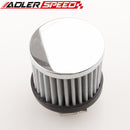 12mm 1/2" Mini Oil Air Intake Crankcase Breather Filter Valve Cover Tank Gray