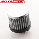 12mm 1/2" Mini Oil Air Intake Crankcase Breather Filter Valve Cover Tank Gray