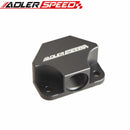 AN10 Inlet 3x AN6 Outlet X-Block Fitting Adapter Aluminum Alloy Black