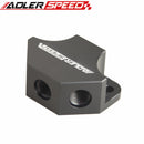 AN10 Inlet 3x AN6 Outlet X-Block Fitting Adapter Aluminum Alloy Black