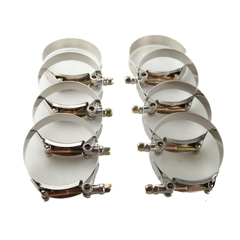 8PCS 3.0" inch 79/87mm Turbo Pipe Hose Coupler T-bolt Clamps Stainless Steel