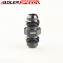 6AN AN6 To 6AN AN-6 Aluminum Straight Male Union Fitting Adapter Black