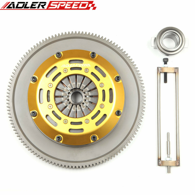 US SHIP ADLERSPEED Racing Clutch Twin Disc Kit Standard WT Flywheel For 08 –14 Mitsubishi Evo X 4B11T