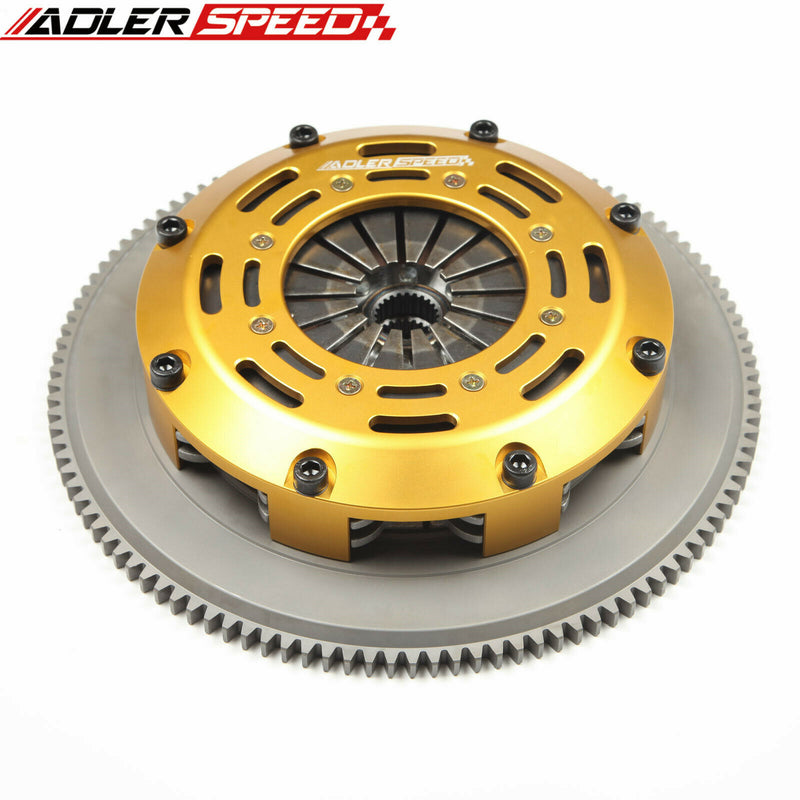 US SHIP ADLERSPEED Racing Clutch Twin Disc Kit Standard WT Flywheel For 08 –14 Mitsubishi Evo X 4B11T