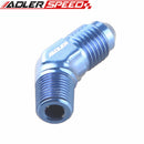 AN3 AN4 AN6 AN8 AN10 To 1/8" 1/4" 3/8" 1/2" NPT 45 Degree Male Thread Fitting Adapter