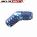 AN3 AN4 AN6 AN8 AN10 To 1/8" 1/4" 3/8" 1/2" NPT 45 Degree Male Thread Fitting Adapter