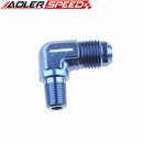 AN3 AN4 AN6 AN8 AN10 AN12 Male To 1/8" 1/4" 3/8" 1/2" 3/4"NPT Aluminum 90 Degree Fitting Adapter
