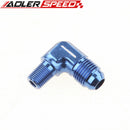 AN3 AN4 AN6 AN8 AN10 AN12 Male To 1/8" 1/4" 3/8" 1/2" 3/4"NPT Aluminum 90 Degree Fitting Adapter