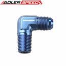 AN3 AN4 AN6 AN8 AN10 AN12 Male To 1/8" 1/4" 3/8" 1/2" 3/4"NPT Aluminum 90 Degree Fitting Adapter