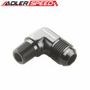 AN3 AN4 AN6 AN8 AN10 AN12 Male To 1/8" 1/4" 3/8" 1/2" 3/4"NPT Aluminum 90 Degree Fitting Adapter