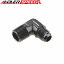 AN3 AN4 AN6 AN8 AN10 AN12 Male To 1/8" 1/4" 3/8" 1/2" 3/4"NPT Aluminum 90 Degree Fitting Adapter