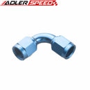 AN4 AN6 AN8 AN10 Aluminium 90 Degree A.N. Female To Female Adapter Fitting