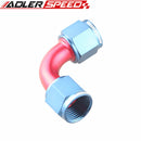 AN4 AN6 AN8 AN10 Aluminium 90 Degree A.N. Female To Female Adapter Fitting