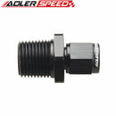 AN4 AN6 AN8 AN10 AN12 Female To NPT Male Straight Aluminum Swivel Adapter Fitting Black