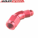 4AN To AN-4 Female To Male 45 Degree Full Flow Adapter Fitting Aluminum Red