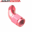 4AN To AN-4 Female To Male 45 Degree Full Flow Adapter Fitting Aluminum Red
