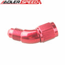 4AN To AN-4 Female To Male 45 Degree Full Flow Adapter Fitting Aluminum Red