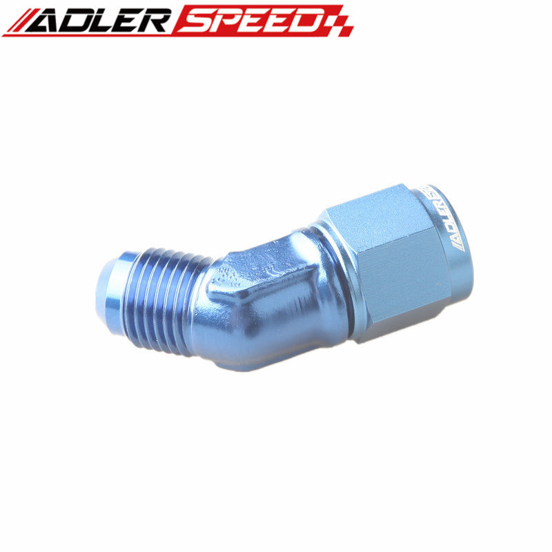 AN3 AN4 AN6 AN8 AN10 AN12 45 Degree Female To Male Aluminum Fittings Adapter