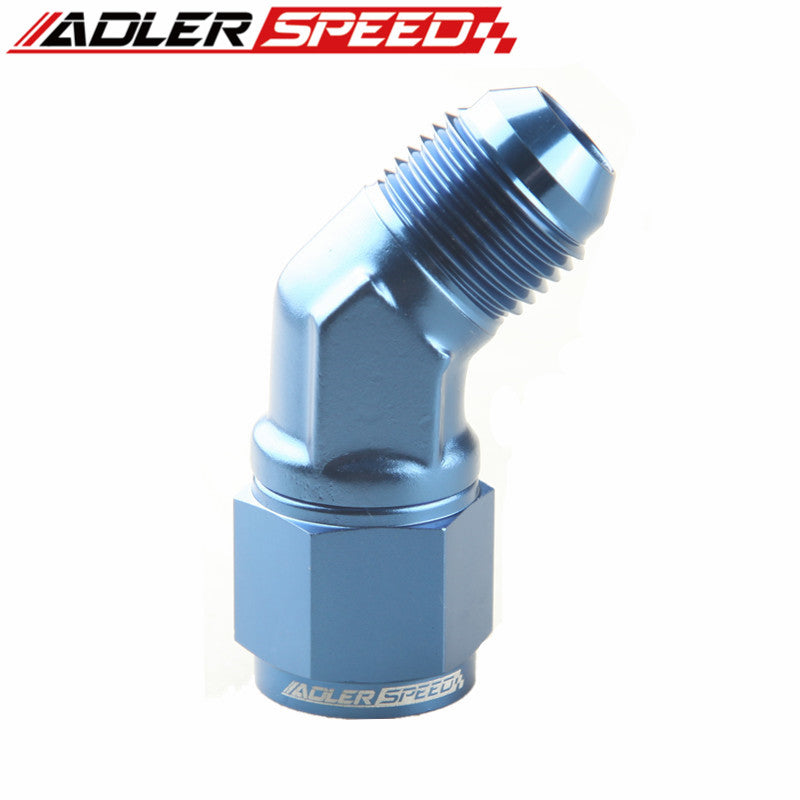 AN3 AN4 AN6 AN8 AN10 AN12 45 Degree Female To Male Aluminum Fittings Adapter