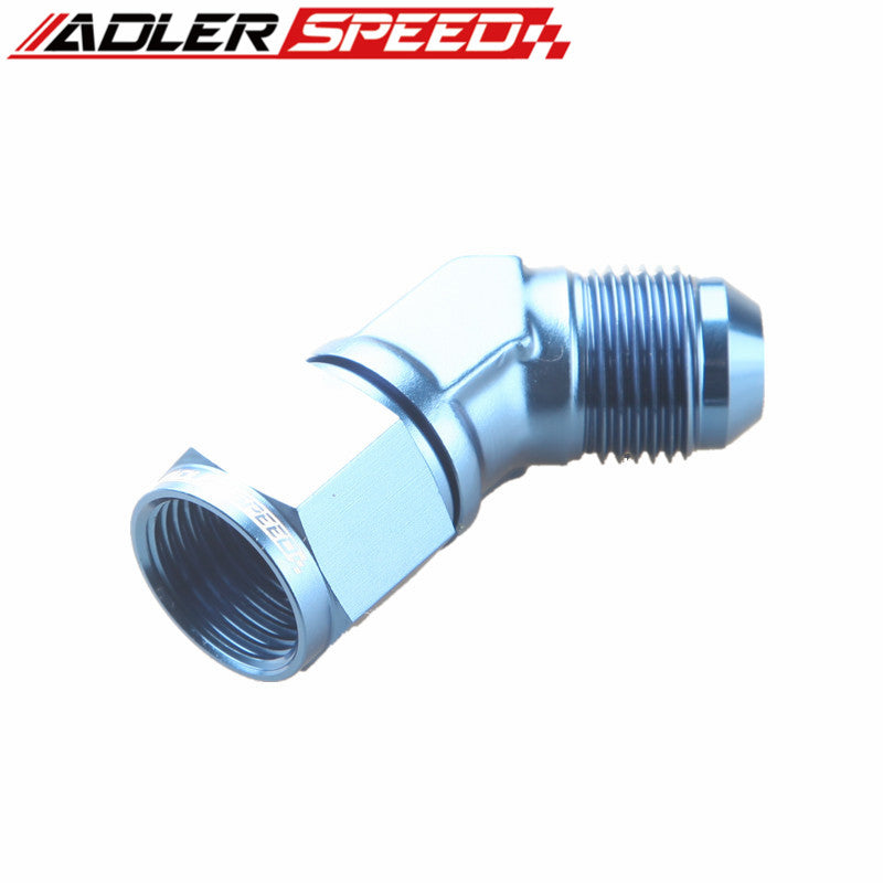 AN3 AN4 AN6 AN8 AN10 AN12 45 Degree Female To Male Aluminum Fittings Adapter