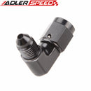 3AN AN3 AN-3 Female To Male Flare 90 Degree Aluminum Adapter Fittings Black
