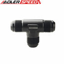 AN-12 Male Flare Tee T-piece 1/8" x 27NPT Port Fuel Oil Hose Fitting Adapter Blk