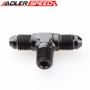 AN4 AN6 AN8 AN10 To 1/8" 1/4" 3/8" 1/2''NPT On Side Male Flare Tee-piece Fitting Adapter Aluminum