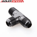 AN4 AN6 AN8 AN10 To 1/8" 1/4" 3/8" 1/2"NPT Aluminum Flare Pipe Tee Fitting Adaptor
