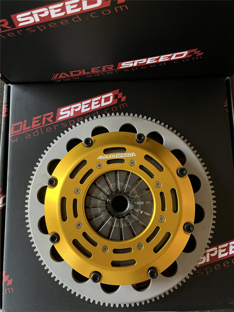 ADLERSPEED Racing Clutch Twin Disc Kit Medium WT For Nissan Skyline RB20DET RB25DET RWD 5-SPEED