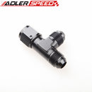 AN4 AN6 AN8 AN10 AN12 Female To Male Aluminum Swivel On Run Tee Fitting Adaptor