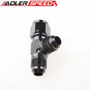 AN4 AN6 AN8 AN10 AN12 Female To Male Aluminum Swivel On Run Tee Fitting Adaptor