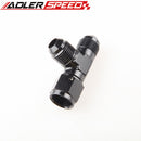 AN4 AN6 AN8 AN10 AN12 Female To Male Aluminum Swivel On Run Tee Fitting Adaptor