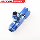 AN4 AN6 AN8 AN10 AN12 Female To Male Aluminum Swivel On Run Tee Fitting Adaptor