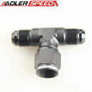 AN4 AN6 AN8 AN10 AN12 Female To Male Aluminum Swivel On Side Tee Fitting Adaptor