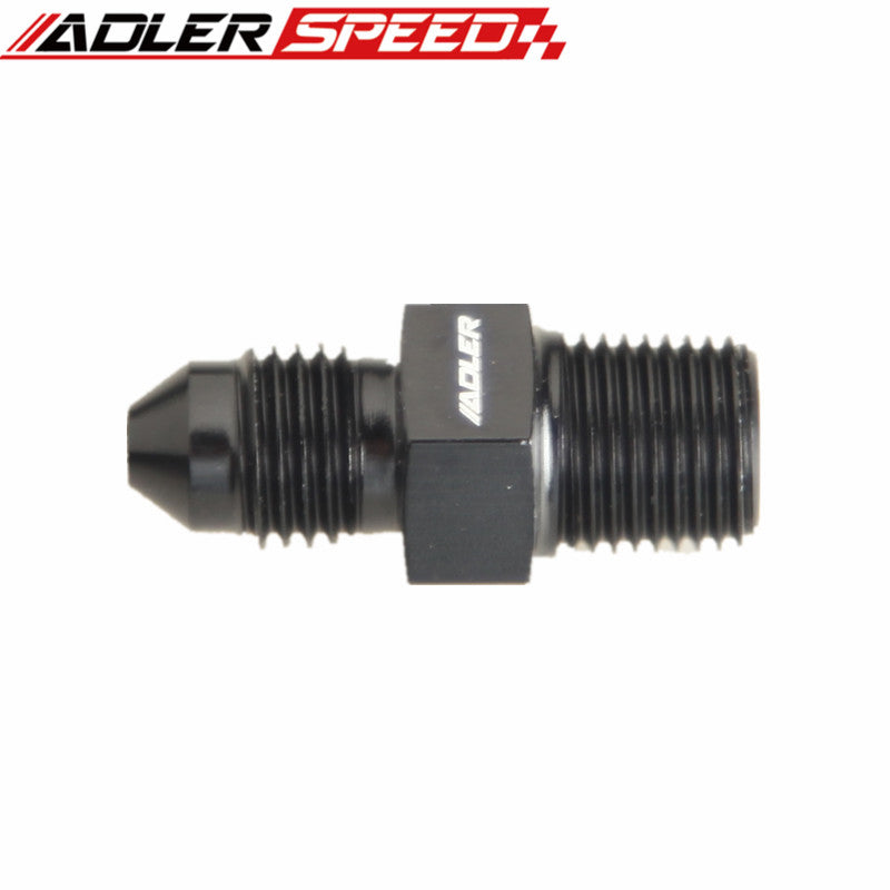 AN3 -3AN To 1/8'' NPT Straight Adapter Pipe Fuel Oil Air Fitting Black