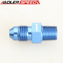 AN4 -4AN To 1/8'' NPT Straight Adapter Pipe Fuel Oil Air Fitting Blue