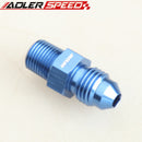 AN4 -4AN To 1/8'' NPT Straight Adapter Pipe Fuel Oil Air Fitting Blue