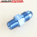 AN4 -4AN To 1/8'' NPT Straight Adapter Pipe Fuel Oil Air Fitting Blue