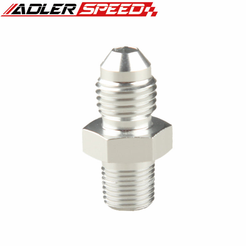 ADLER SPEED Aluminum Straight AN4 To 1/8" NPT Adapter Pipe Fuel Oil Fitting Sil
