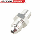 ADLER SPEED Aluminum Straight AN4 To 1/8" NPT Adapter Pipe Fuel Oil Fitting Sil