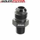 AN6 -6AN To 1/8'' NPT Straight Adapter Pipe Fuel Oil Air Fitting Black