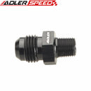 AN6 -6AN To 1/8'' NPT Straight Adapter Pipe Fuel Oil Air Fitting Black