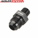 AN6 -6AN To 1/8'' NPT Straight Adapter Pipe Fuel Oil Air Fitting Black