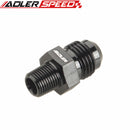 AN6 -6AN To 1/8'' NPT Straight Adapter Pipe Fuel Oil Air Fitting Black