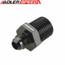 AN6 -6AN To 1/2'' NPT Straight Adapter Pipe Fuel Oil Air Fitting Black