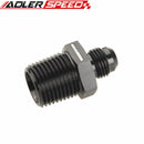 AN6 -6AN To 1/2'' NPT Straight Adapter Pipe Fuel Oil Air Fitting Black